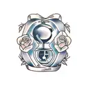 Hourglass tattoo design idea