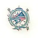 Hourglass tattoo design idea