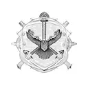 Eagle, globe and anchor tattoo design idea