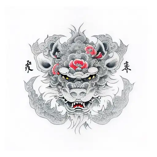 Foo Dog tattoo design idea