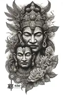 Nepali gods tattoo design idea