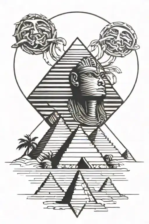 horus piramide wild tattoo design idea