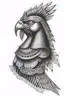 horus portrait looking tattoo design idea