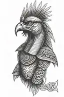 horus portrait looking tattoo design idea