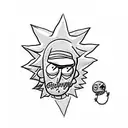 Rick e morty tattoo design idea