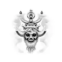 Poseidon God tattoo design idea