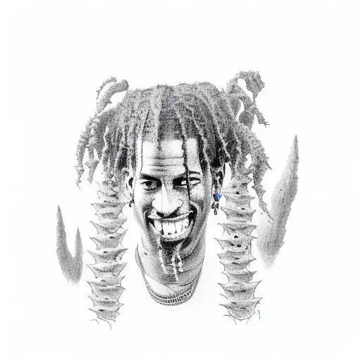  Travis scott cactus Jack  tattoo design idea
