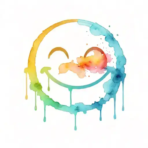 Smiley Evil Face tattoo design idea