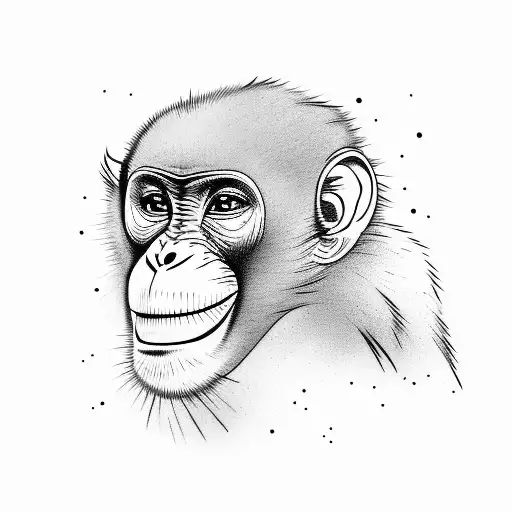 monkey tattoo design idea