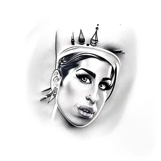 amy winehouse tattoo design idea