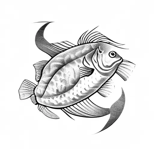 fish hook tattoo design idea