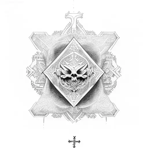 psalms 23 with crosses tattoo design idea