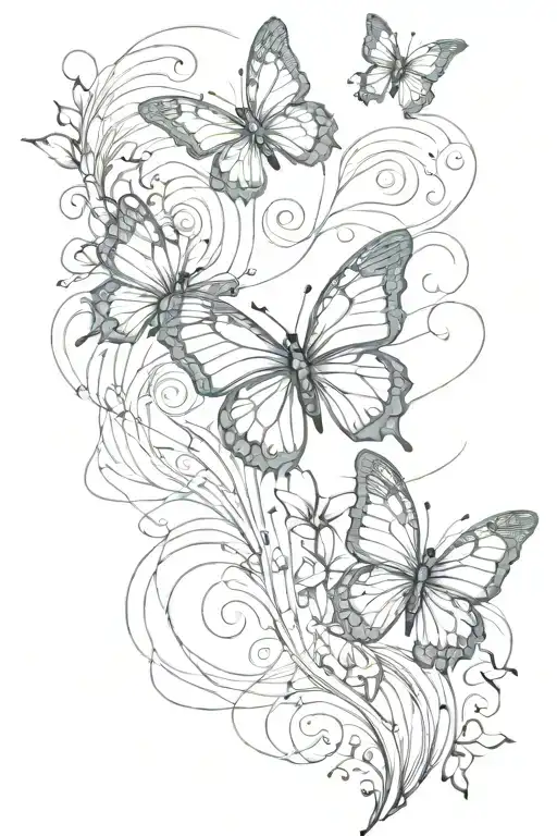 butterfly effect with ripples they cause tattoo design idea