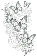 butterfly effect with ripples they cause tattoo design idea