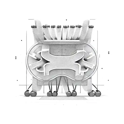 Musical equalizer made of gym equipment tattoo design idea