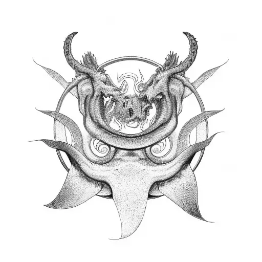ouroboros, candlestick, tattoo design idea