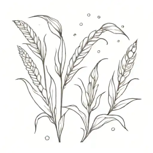 corn fields confetti tattoo design idea