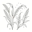 corn fields confetti tattoo design idea