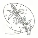 corn fields confetti tattoo design idea