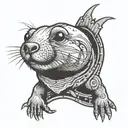 mole rat tattoo design idea