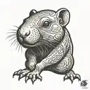 mole rat tattoo design idea
