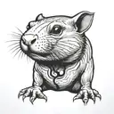 mole rat tattoo design idea