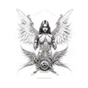 Angel omerta tattoo design idea