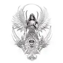 Angel omerta tattoo design idea