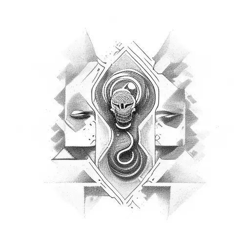 Symbolic representation of the balance between fighting for one's beliefs and maintaining personal relationships tattoo design idea