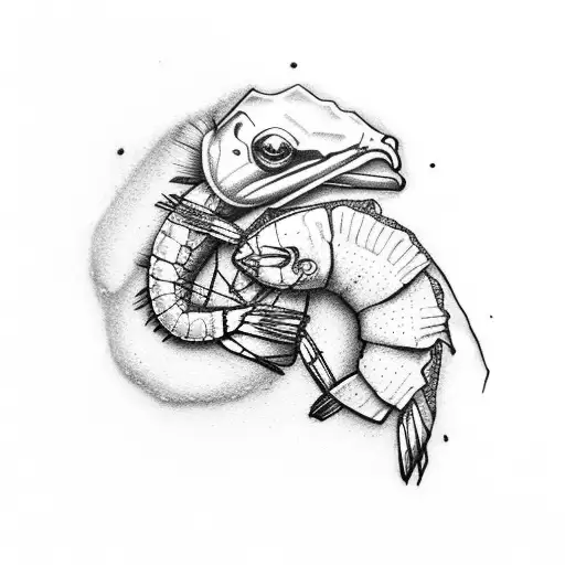 broken shrimp in no-gi tattoo design idea