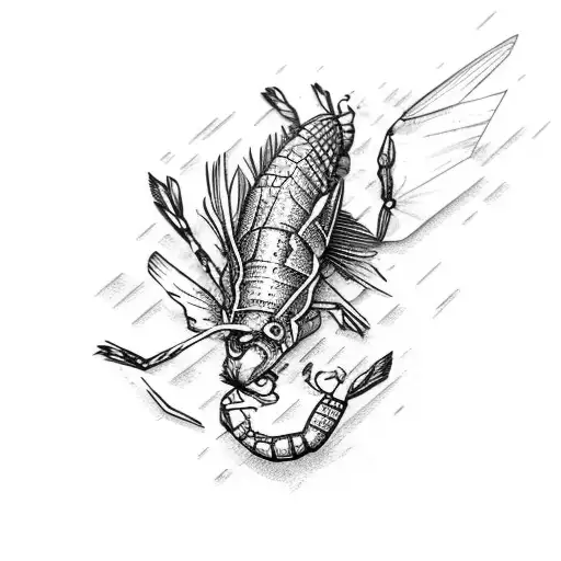 broken shrimp in jiu-jitsu no-gi tattoo design idea