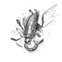 broken shrimp in jiu-jitsu no-gi tattoo design idea