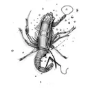 broken shrimp in jiu-jitsu no-gi tattoo design idea