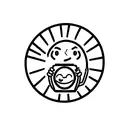 An happy cartoon lemon lifting the UEFA Champions League tattoo design idea