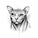 sphynx cat  tattoo design idea