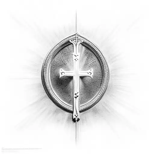Christian Cross PSALMS 108:13 tattoo design idea