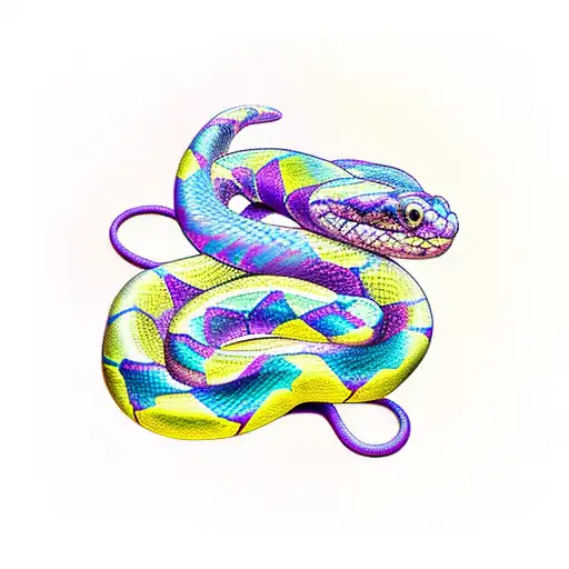 colorful Snakes and flowers. Tattoo design. Hand drawn snake vector  illustration. Stock Vector | Adobe Stock