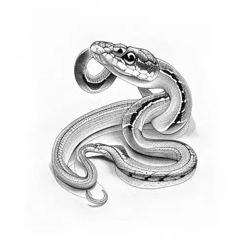 Purple Diamond Snake tattoo design idea