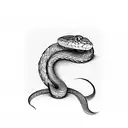 Purple Diamond Snake tattoo design idea