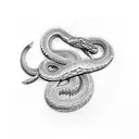 Purple Diamond Snake tattoo design idea