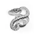 Purple Diamond Snake tattoo design idea