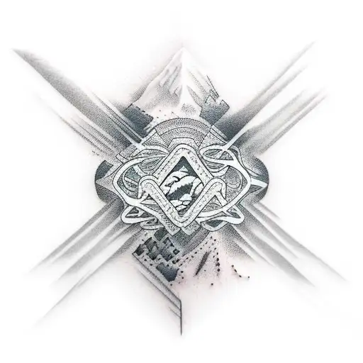 snowboard mountain tattoo design idea