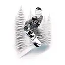 snowboard tattoo design idea