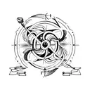 mar e arco e flecha  tattoo design idea