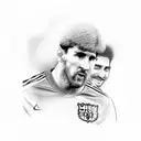 Messi and Maradona tattoo design idea