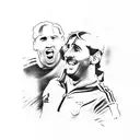 Messi and Maradona tattoo design idea