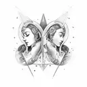 gemini tattoo design idea