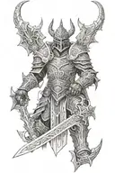Armor lich king tattoo design idea