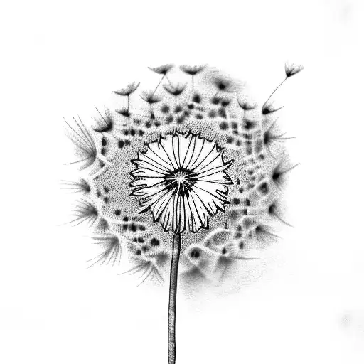 Dandelion tattoo design idea