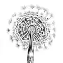 Dandelion tattoo design idea